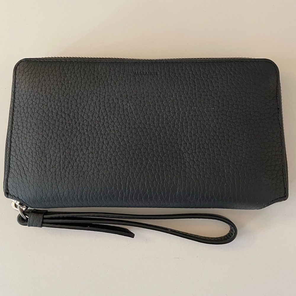 All Saints wristlet (like new) - Black leather